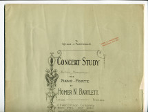 Partition de la «Concert Study, Aeolian Murmurings for Piano-Forte» op. 123 de Homer N. Bartlett (1845-1920) – «To Ignace J. Paderewski» (Oliver Ditson Company, 1893)