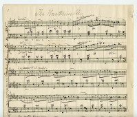 Partition manuscrite de «The Unattainable» pour piano (2 pleines pages) de Helen M. Coyle – «Composed Evening Dec. 30 1895»