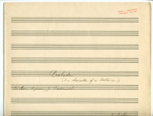 Partition manuscrite du «Prelude (in character of a Nocturne)» pour piano de F. Dillon – dédié «To Hon. Ignace J. Paderewski»