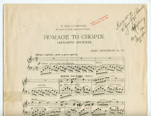 Partition de l'«Homage to Chopin, Impromptu Nocturne» op. 410 de Hans Engelmann (1872-1914) – «To Ignaz J. Paderewski, The Greatest Living Exponent of Chopin» (Hans Engelmann, Philadelphie, 1902)