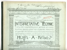 Partition de l'«Interpretative Technic, A New and Comprehensive Method of Piano-Playing, Based upon the Scientific Principles of Anatomy, Physiology, Acoustics and Psychology – Book II…» de Hugh A. Kelso Jr.