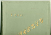 Partition (complète) du Concerto pour piano de Vicente Mañas Orihuel (1858-1931) – «To the celebrated pianist Mr. I. J. Paderewski, Admiration's homage» (manuscrit original – reliure cartonnée)