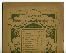 Partition du «Dizain de Pièces Caractéristiques» pour piano d'Emile Paladilhe (1844-1926) – «à Alphonse Duvernoy» (Enoch & Co., Paris, 1902) – dédicace manuscrite «Au très grand artiste Paderewski, cordial souvenir du 14 mai 1903»