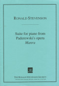 Partition de la «Suite for piano from Paderewski's opera Manru» de Ronald Stevenson, composée en 1961 (Edinburgh, The Ronald Stevenson Society, 2001) – accompagnée d'une lettre de la veuve, Marjorie Stevenson