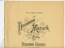 Partition de la «Deuxième Mazurk pour piano» de Benjamin Godard (J. Hamelle, Paris – dédicace «à Madame Annette Essipoff»)