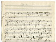 Manuscrit autographe de l'«Elegia» pour piano de A. Rovero [?] (2 pages)
