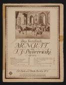 Partition du «célèbre Menuet» op. 14 n° 1 de Paderewski (version pour piano – Ed. Bote & G. Bock, Berlin)